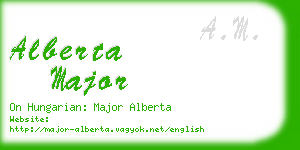 alberta major business card